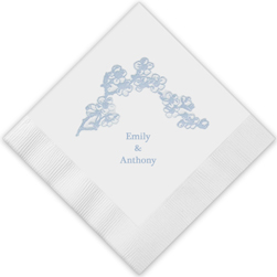 Spring Blossoms Foil-Pressed Napkin