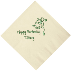 Dancing Frog Foil-Pressed Napkin