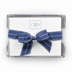 Stitched Monogram Agenda with holder