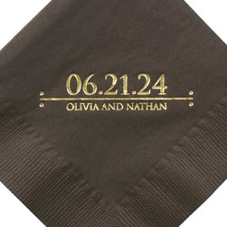 Our Special Day Foil-Pressed Napkins