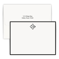 Diamond Monogram Bordered Card