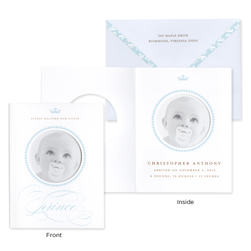 Little Prince Baby Boy Birth Announcement Cards