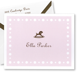 Pink Happy Horsie Thank You Notes