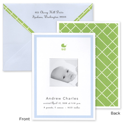 Blue Fifth Avenue Pram Photo Announcements