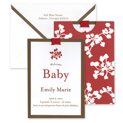 Cherry Blossom Announcement Cards