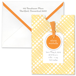 Sunny Yellow Announcement Cards Only No Envelopes