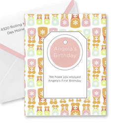 Sweet Dolly Tiny Tag Thank You Notes