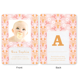 Forest Friends Photograph Announcement Cards