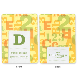 Alphabet Numbers Announcement Cards