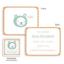 Hello Bear Announcement Cards