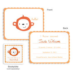 Hello Monkey Announcement Cards