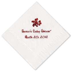 Cherry Blossom Foil-Pressed Napkin