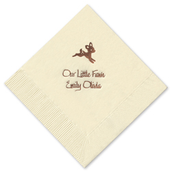 Baby Deer Foil-Pressed Napkin