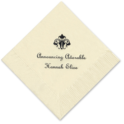 Fancy Flourish Foil-Pressed Napkin